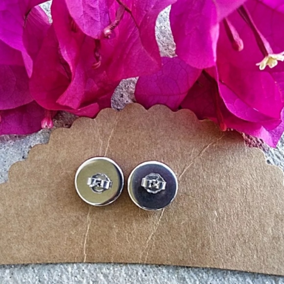 Handmade Denim Earrings - Picture 2 of 2